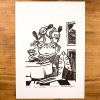 Linogravure "Cocktail frappé" A4