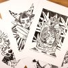 Linogravure "Cocktail frappé" A4 – Image 3